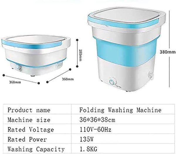 ماشین لباسشویی مسافرتی تاشو Inder Portable Folding Washing Machine