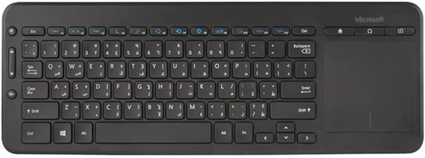 کیبورد بی سیم ماکروسافت(عربی) Microsoft N9Z-00019 Wireless All -In-One Media Keyboard