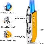 فندک سیگار قابل شارژ ضد باد CIGARLOONG Cigar Lighter Alloy 3 Torch Flame