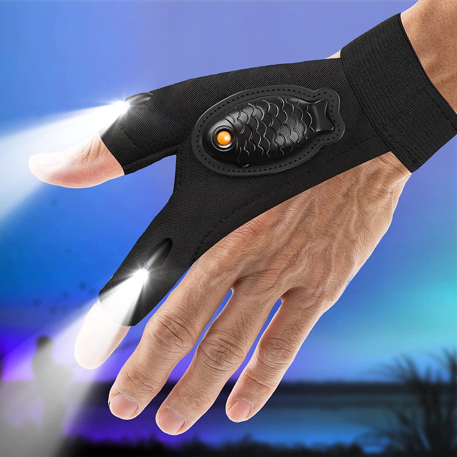 دستکش چراغ قوه ال ای دی LED Flashlight Gloves MEIXIXI
