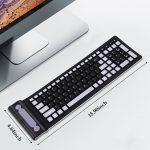 کیبورد سیلیکونی بی‌سیم جمع شونده Wireless Silicone Keyboard, MAKINGTEC 2.4GHz Wireless