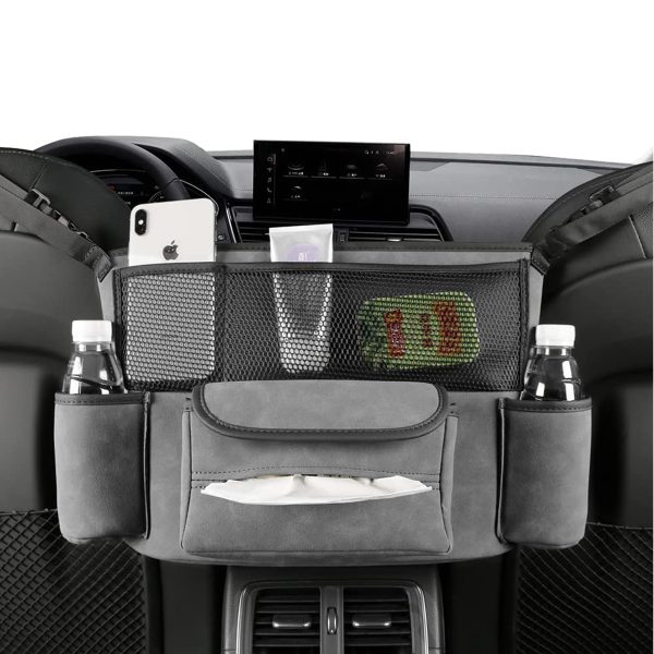 نظم دهنده و جای کیف دستی توری خودرو Lufapeach Car Net Pocket Handbag Holder Between Seats