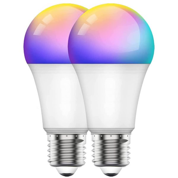لامپ هوشمند نوربا قابلیت تنظیم رنگ و کنترل از راه دور SKY-TOUCH 2Pcs Smart Led Bulb E27 Remote Control