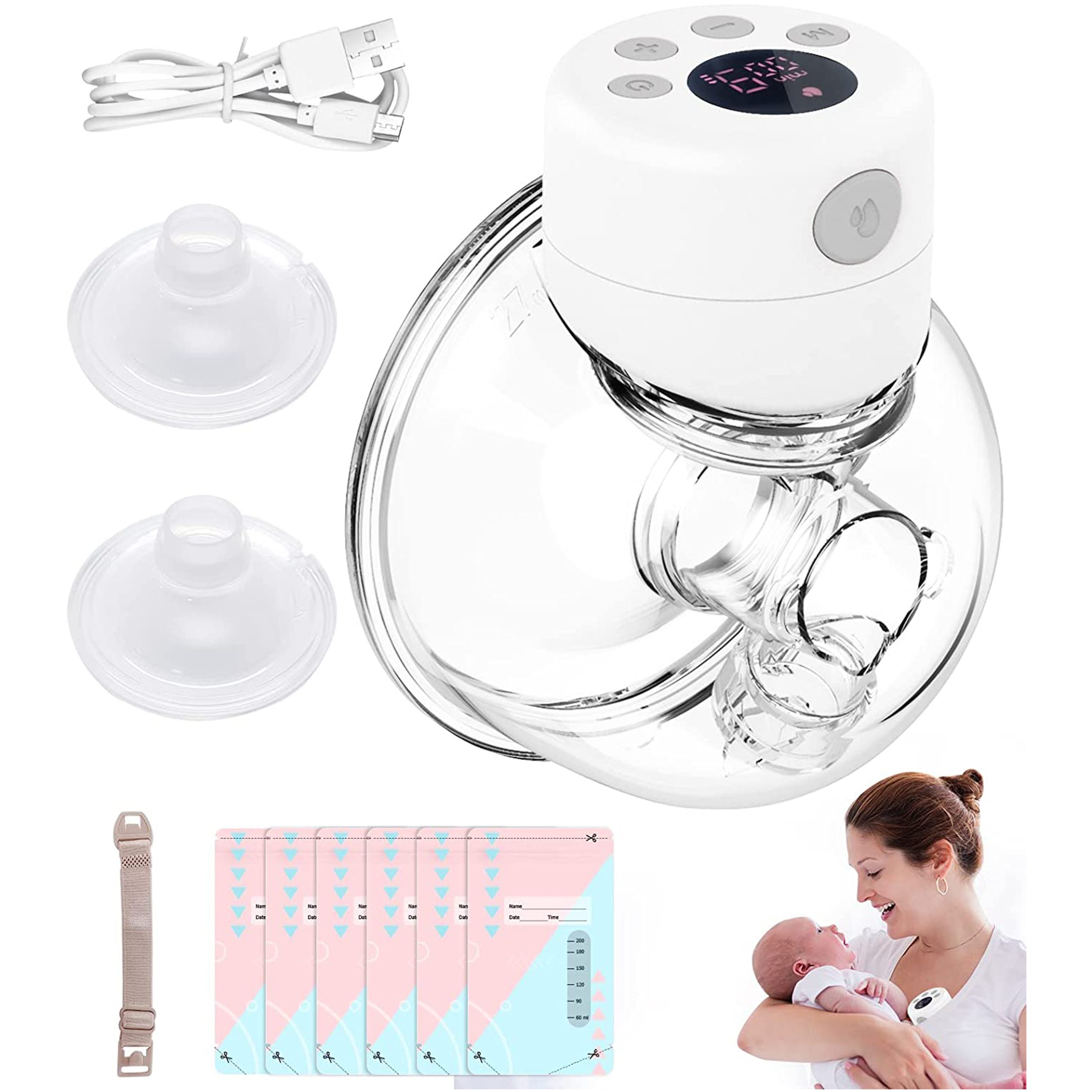 پمپ شیر سینه مادر Wearable Breast Pump Hand Free Portable