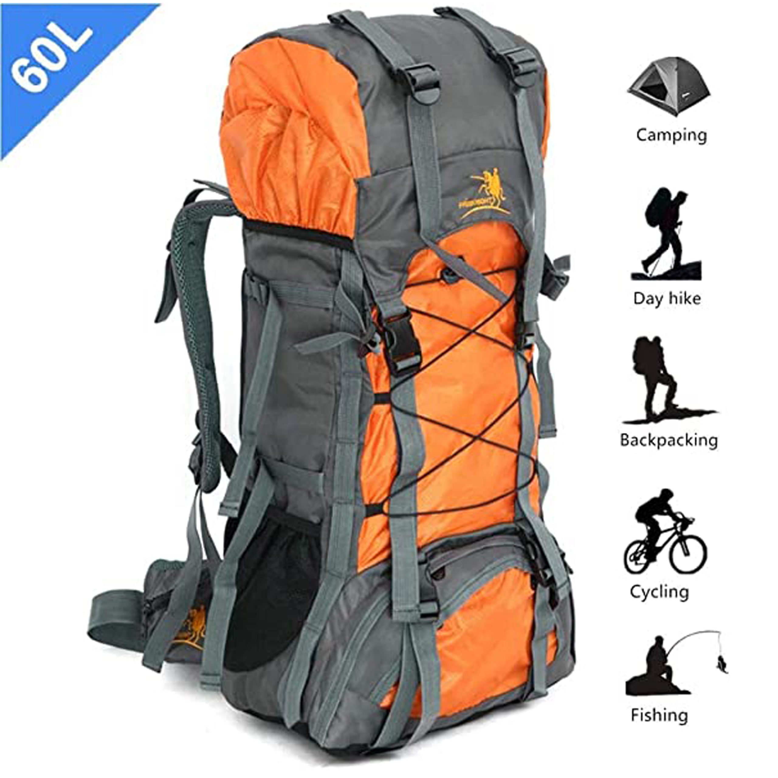 کوله پشتی کوهنوردی 60 لیتری 60L Outdoor Mountaineering Bag