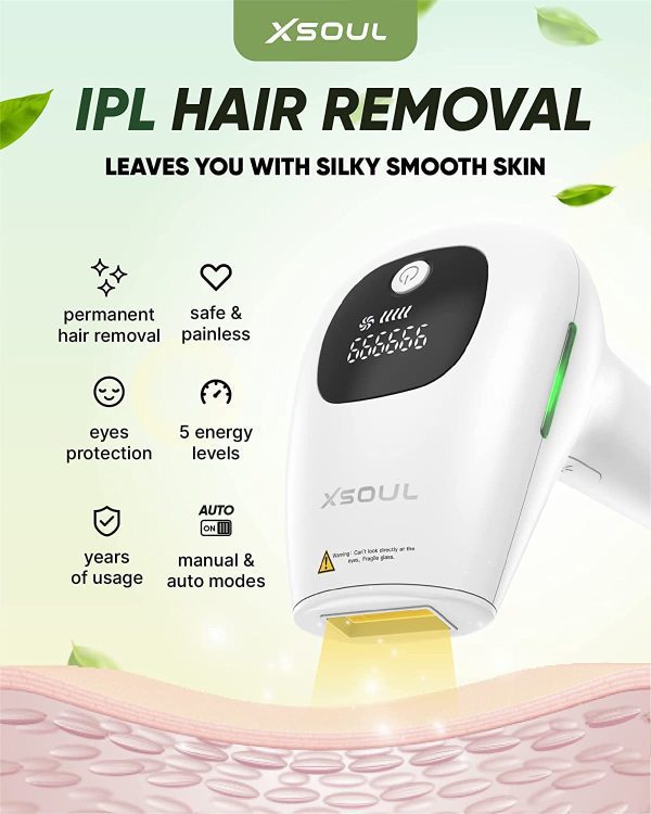 دستگاه لیزر موهای زائد دائمی XSOUL At-Home IPL Hair Removal