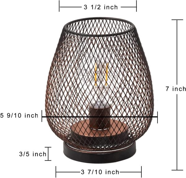 چراغ رومیزی قفس فلزی Table Lamp Metal Cage Light