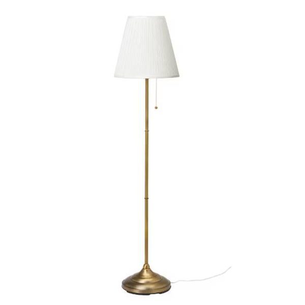 آباژور ایستاده ایکیا ÅRSTID Floor lamp, brass/white