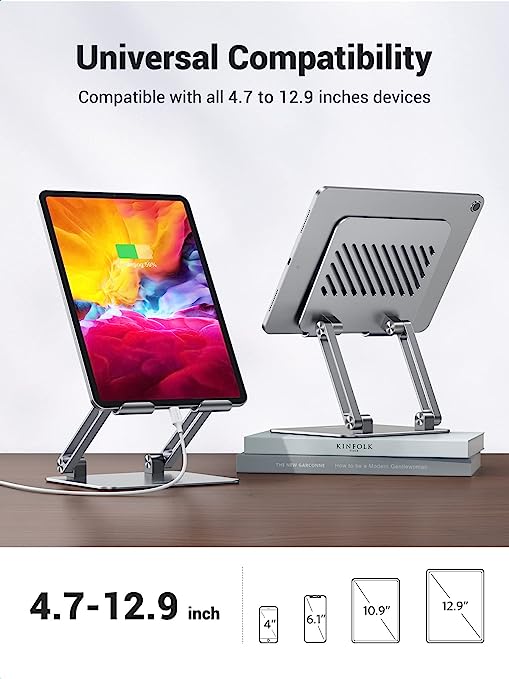 پایه نگهدارنده تبلت و آیپد UGREEN Metal iPad Stand Foldable iPad Holder Angle Adjustable Tablet Stand