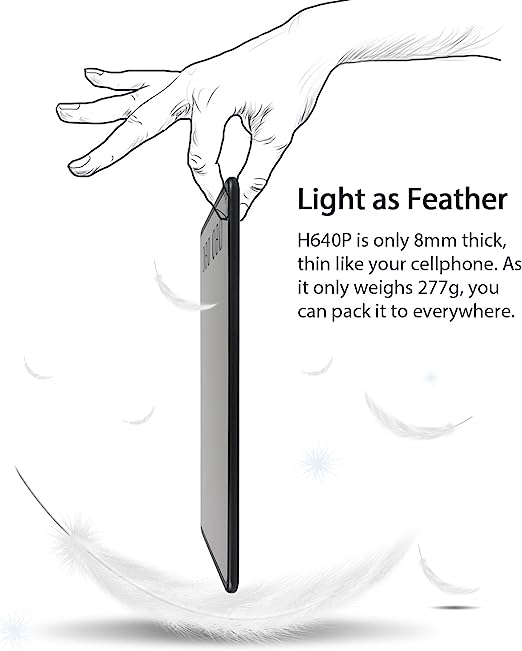 تبلت طراحی با 6 کلید اکسپرس و قلم بدون باتری Huion Inspiroy H640P Graphics Drawing Tablet 8192 Pen