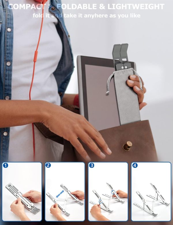 پایه لپ‌تاپ قابل تنظیم Portable Laptop Stand, PHOCAR Adjustable Tablet