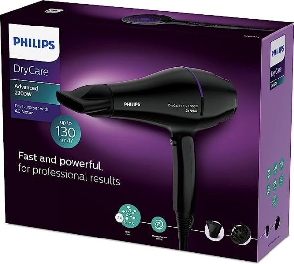 سشوار 2200 واتی برند فیلیپس Philips Bhd27403, Philips Drycare Pro Hairdryer