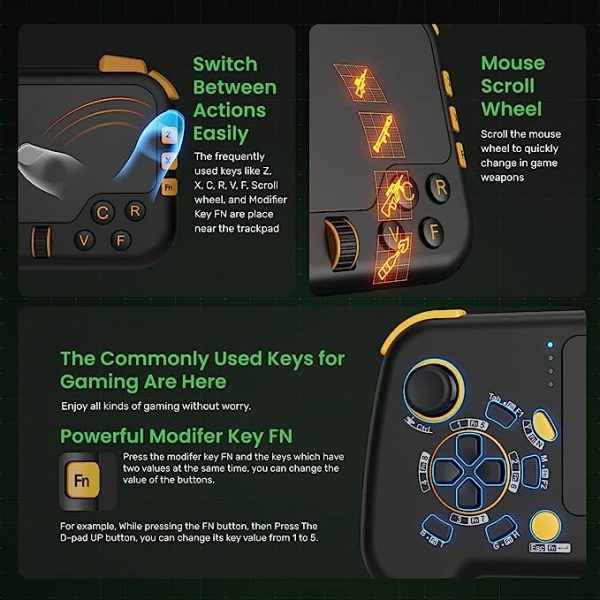 کنترلر گیمینگ با پد لمسی و کیبورد IFYOO GTP01 Wired USB Gaming Touchpad with Keyboard and Mouse Funcitons