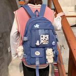 کوله پشتی با سنجاق آویز خرس Kawaii Backpack Cute Aesthetic Anime with Pins Bear