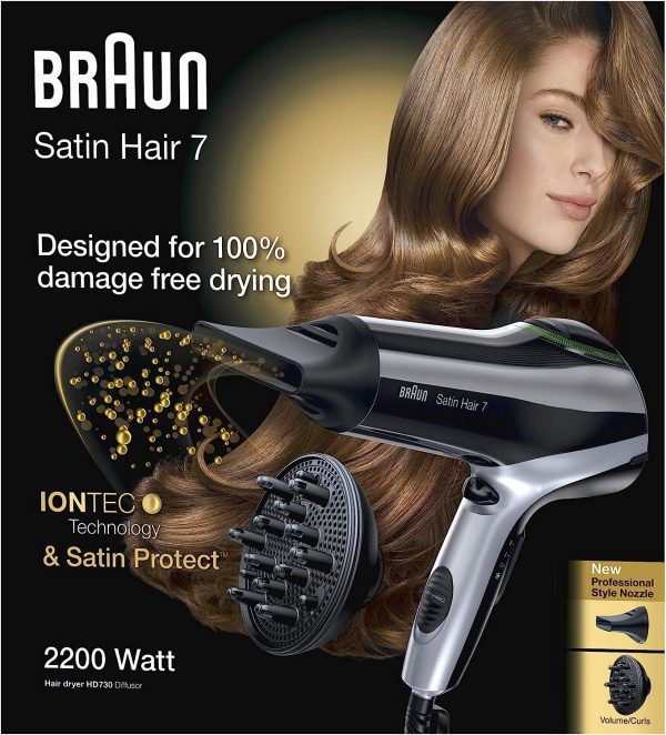 سشوار برند براون Braun Satin Hair 7 HD730 Hair Dryer