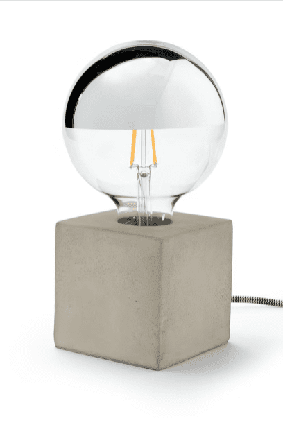 لامپ LED نیمه آینه با پایه بتنی Tchibo LED Half Mirror Lamp With Concrete Base