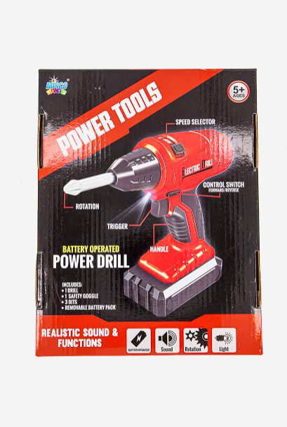 کیت مته برقی اسباب بازی Misco Electric Toy Pretend Play Power Drill Kit