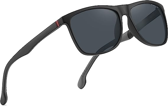 عینک آفتابی مردانه پلاریزه سبک PUKCLAR Sunglasses for Men Polarized Lightweight TR90 Frame UV400