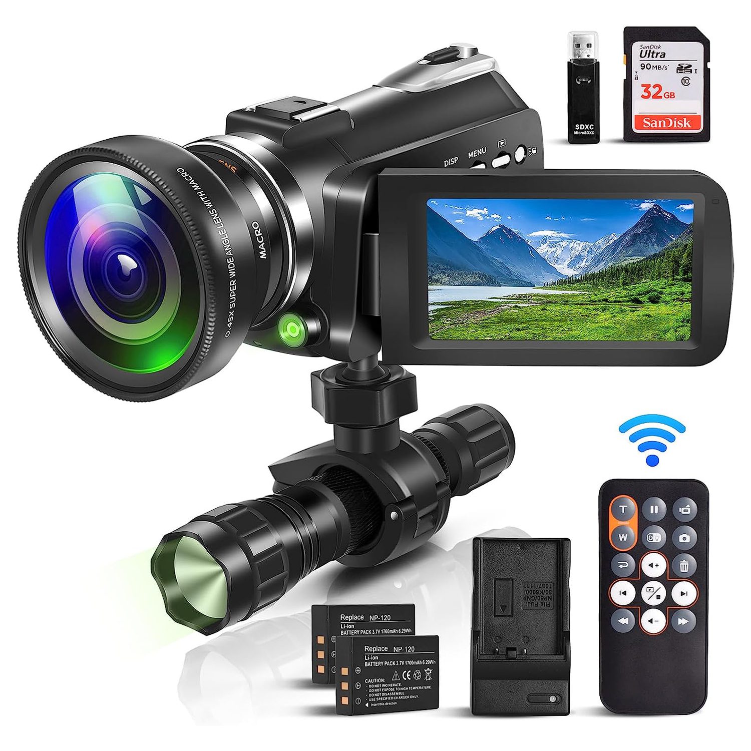 دوربین فیلمبرداری 4K Wifi Full Spectrum Camcorders, Ultra HD Infrared Night Vision Paranorma