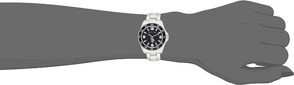 ساعت مچی مردانه U.S. Polo Assn. Men's Silver-Toned Watch with a Black Dial