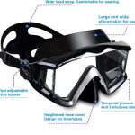 ماسک غواصی با لنز شیشه ای EXP VISION Adult Pano 3 Panoramic View Scuba Diving Mask