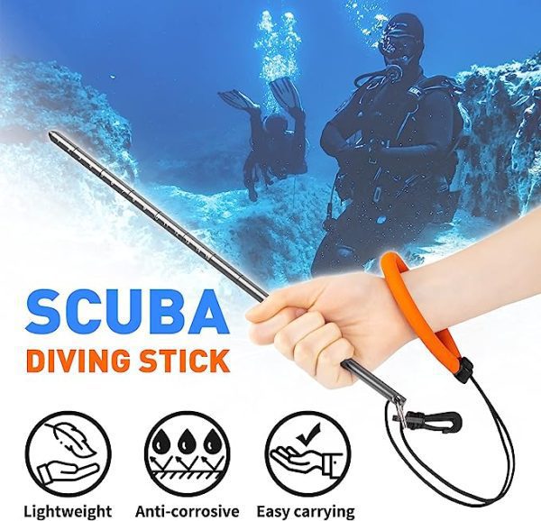 چوب غواصی 13 اینچی Pecihiko Scuba Diving Stick, 13'' Aluminium Alloy Lobster Tickle Stick