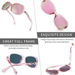 عینک آفتابی پلاریزه زنانه FEISEDY Vintage Square Polarized Sunglasses for Women 100% UV400