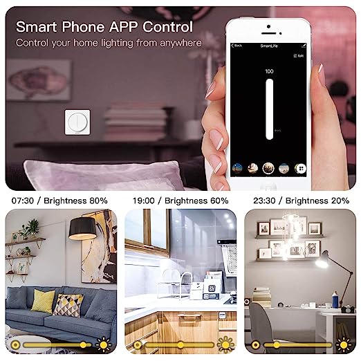 ریموت کنترل هوشمند خانه MOES WiFi Smart Touch Light LED Dimmer Switch