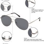 عینک آفتابی مردانه PUKCLAR Pilot Sunglasses Mens Polarised Sunglasses Womens