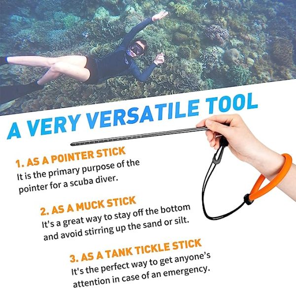 چوب غواصی 13 اینچی Pecihiko Scuba Diving Stick, 13'' Aluminium Alloy Lobster Tickle Stick