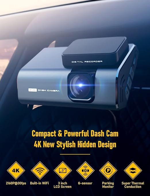 دوربین خودرو IIWEY 4K Dash Cam Front J01