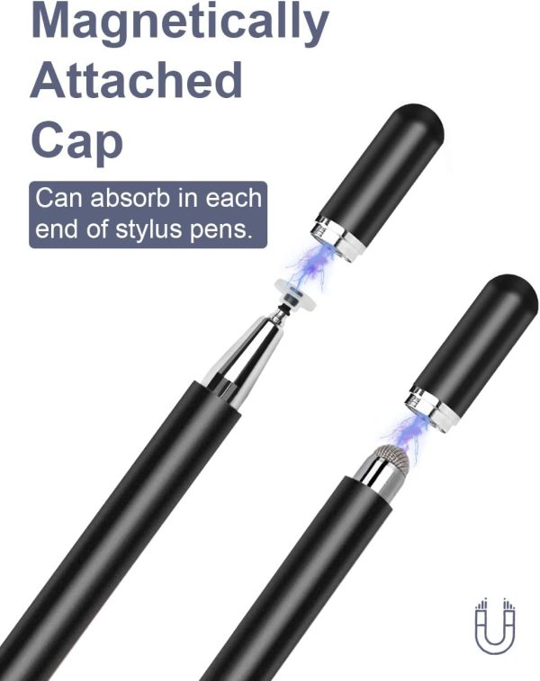 قلم لمسی Stylus Pen for iPad 2 Pack, LIBERRWAY 2 in 1 Disc Stylus Pens for Touch Screens
