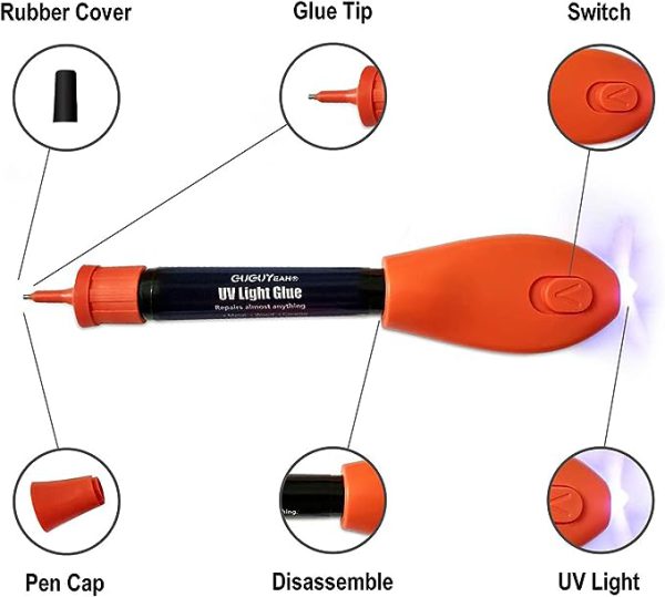 چسب شفاف مایع یو وی UV Light Glue Kit Clear Adhesive Liquid Plastic Welder uv