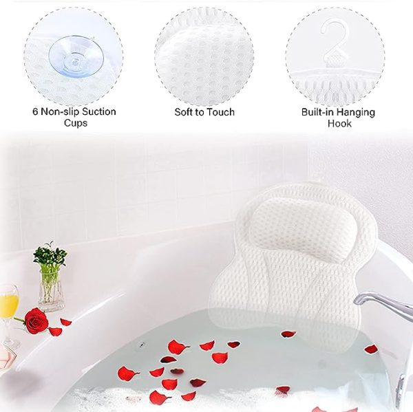 بالش حمام Bath Pillow 4D Air Mesh Bathtub Pillow