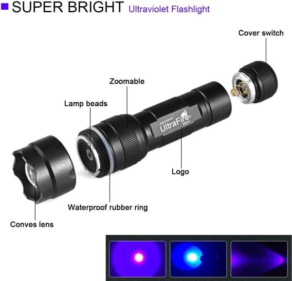 چراغ قوه یو وی UltraFire Black Light UV Flashlight uv
