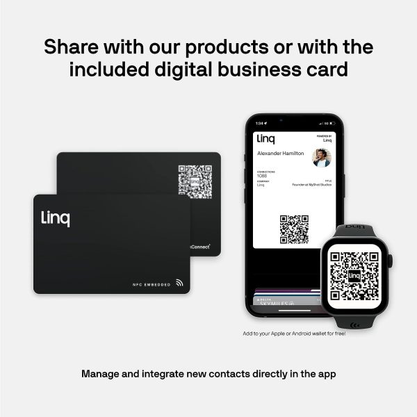 تگ کارتی Linq Digital Business Smart NFC Contact and Networking Card RFID