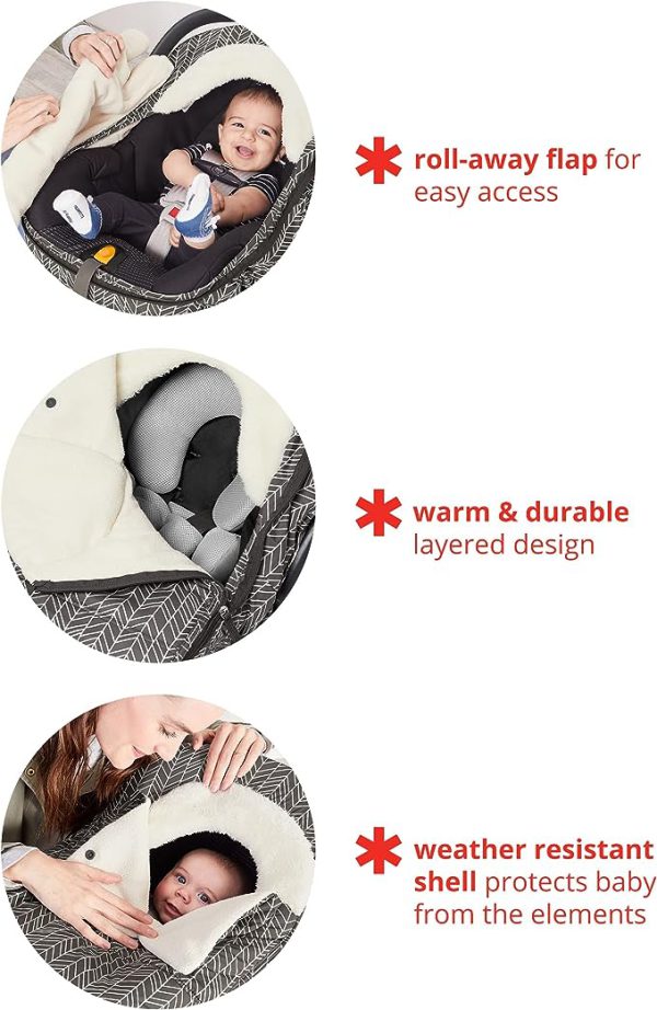 صندلی قابل حمل نوزاد Skip Hop Stroll & Go Plush Fleece Infant