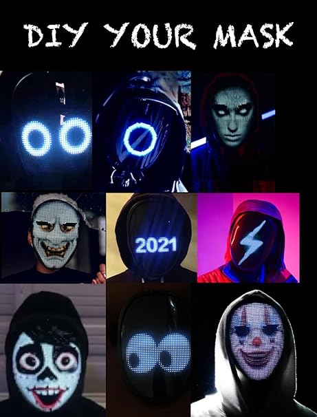 ماسک LED نورانی با قابلیت تبدیل چهره