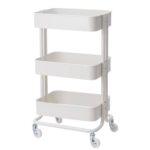 ترولی آشپزخانه و حمام سفید ایکیا مدل RASKOG