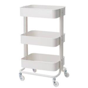 ترولی آشپزخانه و حمام سفید ایکیا مدل RASKOG