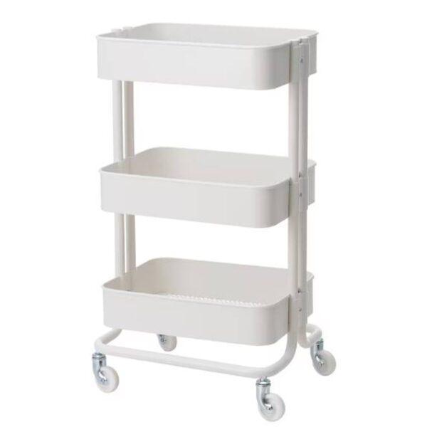 ترولی آشپزخانه و حمام سفید ایکیا مدل RASKOG