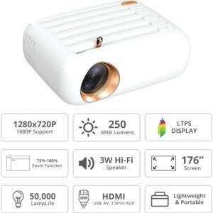 پروژکتور حرفه ای و قابل حمل WZATCO Pixel (2)